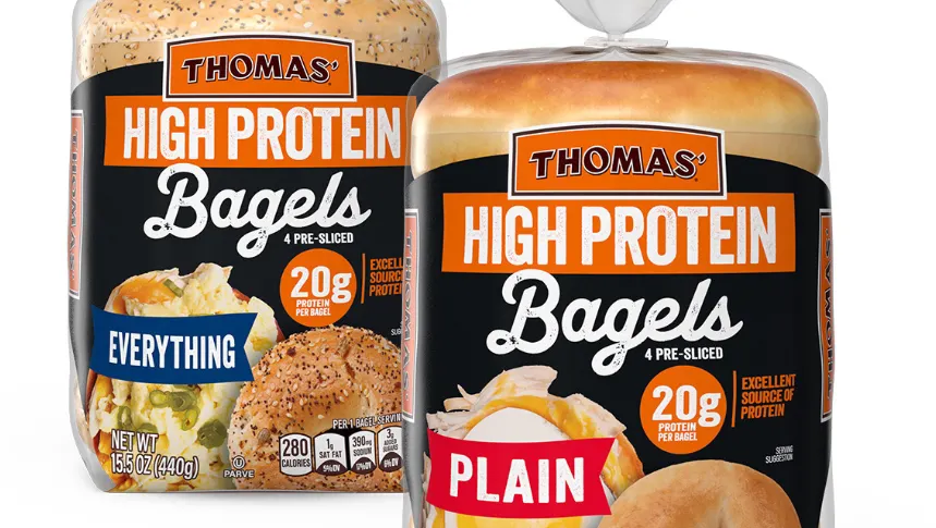 Thomas' new high-potein bagels from Bimbo Bakeries USA