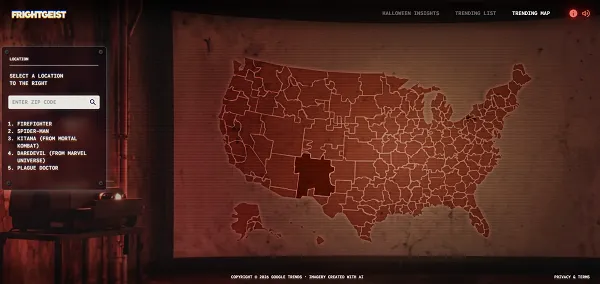 Google Frightgeist 2026