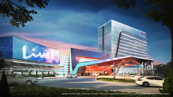 A rendering of Cordish Cos.' Live! Casino & Hotel Virginia.