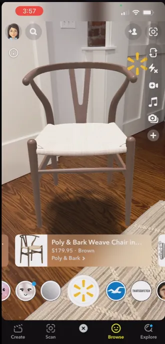 Snapchat AR shopping