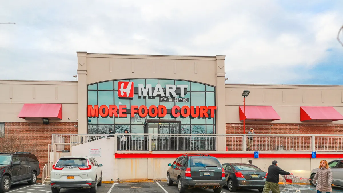 Exterior of a grocery store.