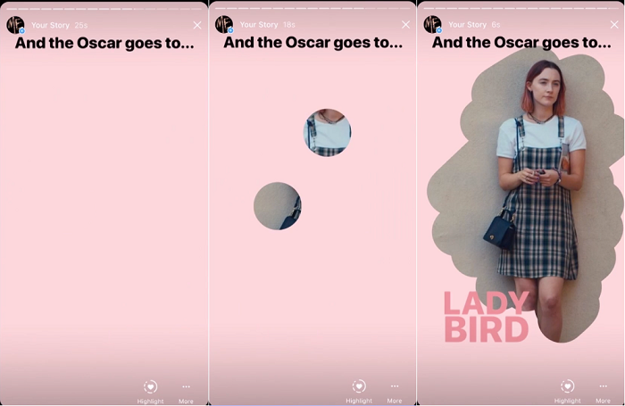 A 'tap to reveal' Instagram Story