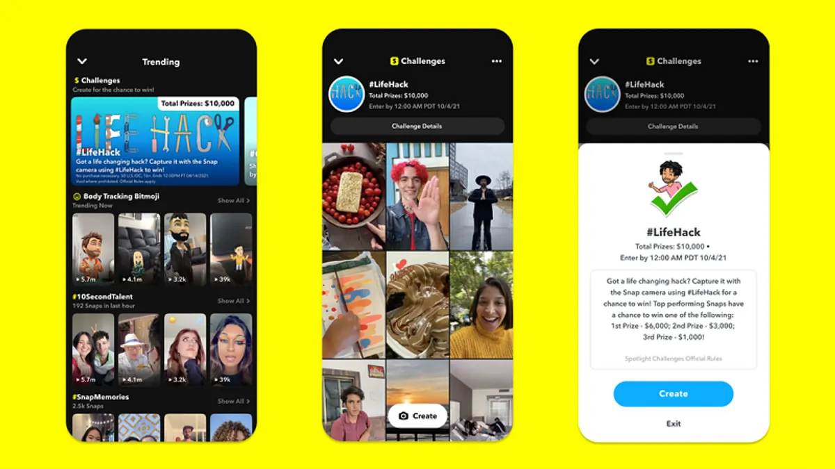 Snapchat Spotlight Challenges