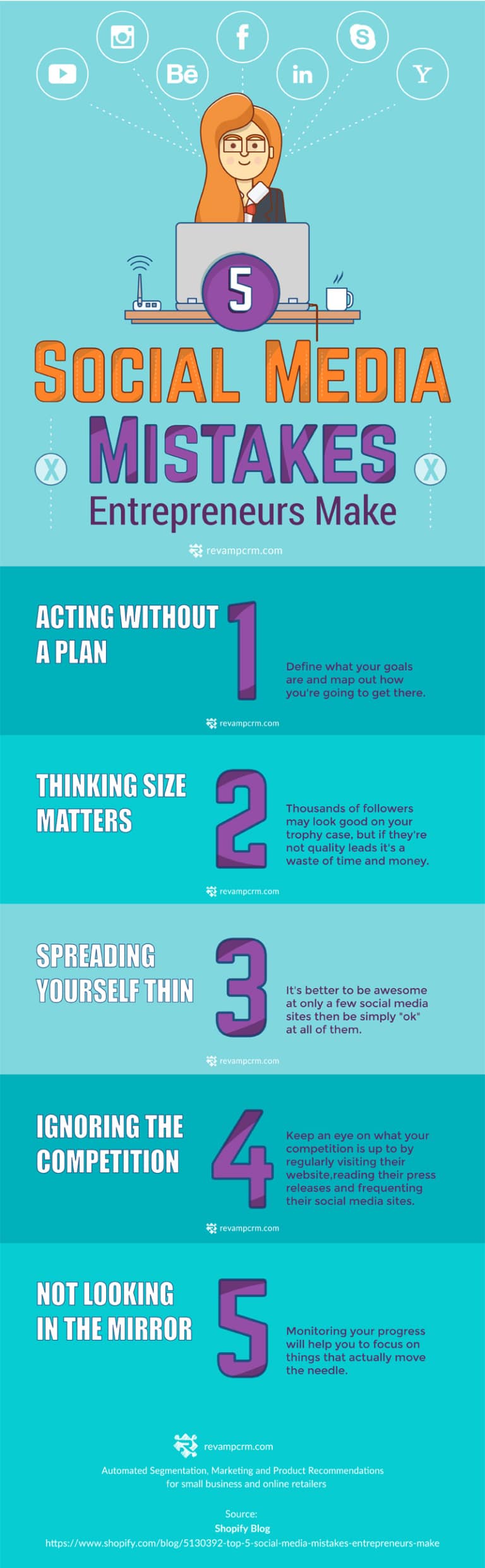 Infographic outlines common social media marketing mistakes