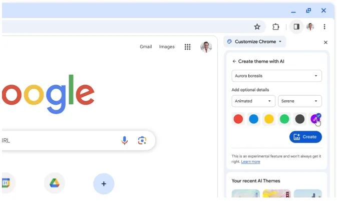 Google Chrome AI update
