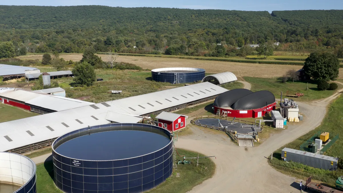 Vanguard Renewables anaerobic digester at Bar-Way Farm in Deerfield, Massachusetts