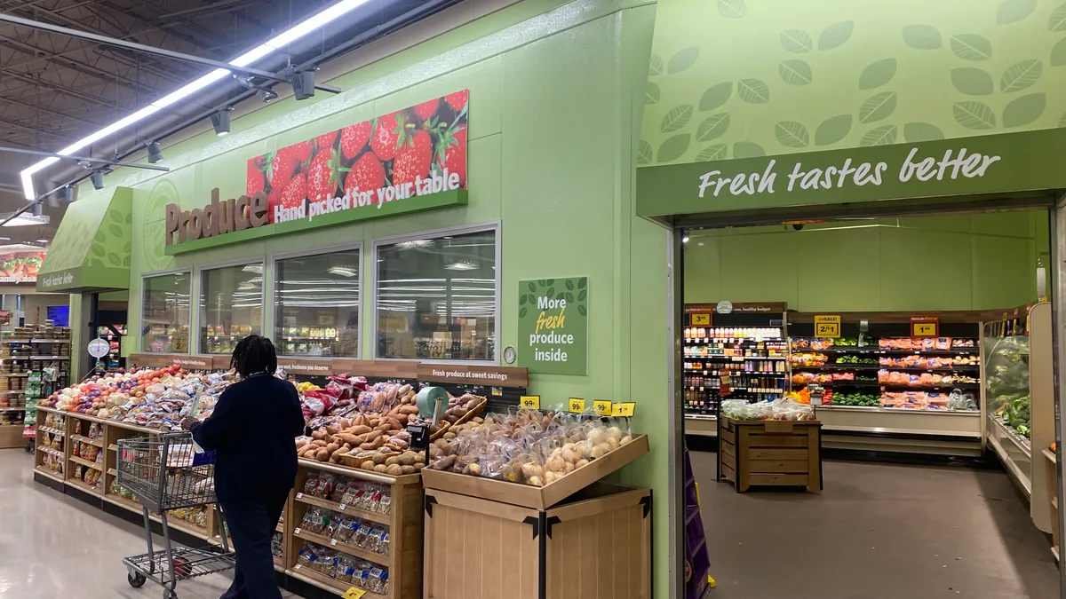 Produce at a grocery store