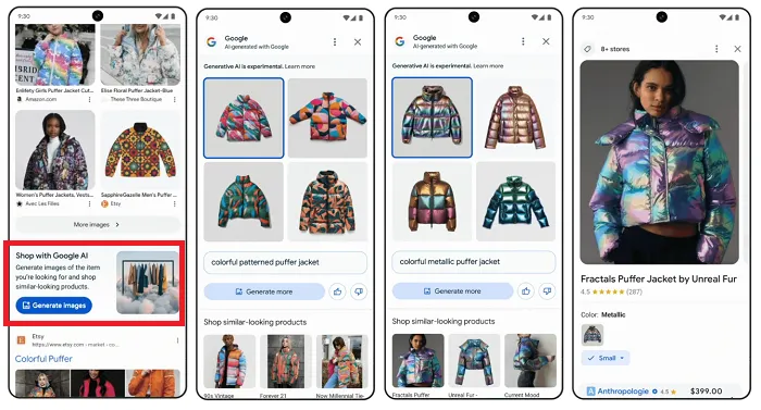 Google style recommendations