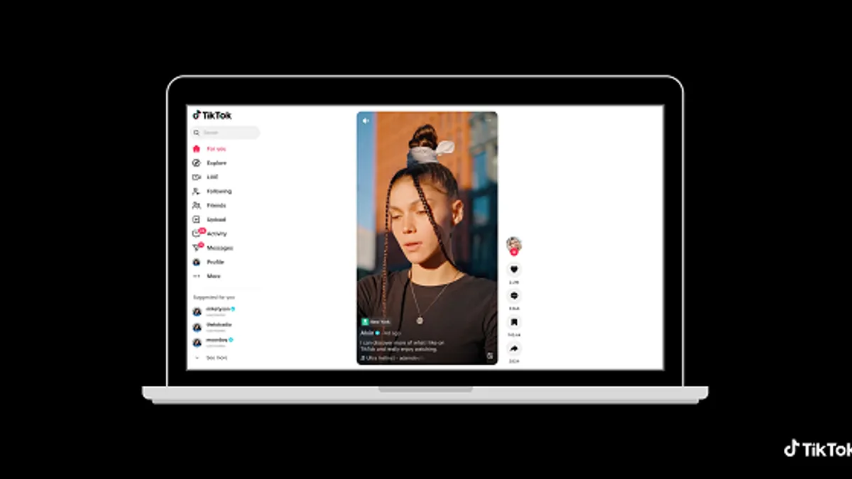TikTok desktop app