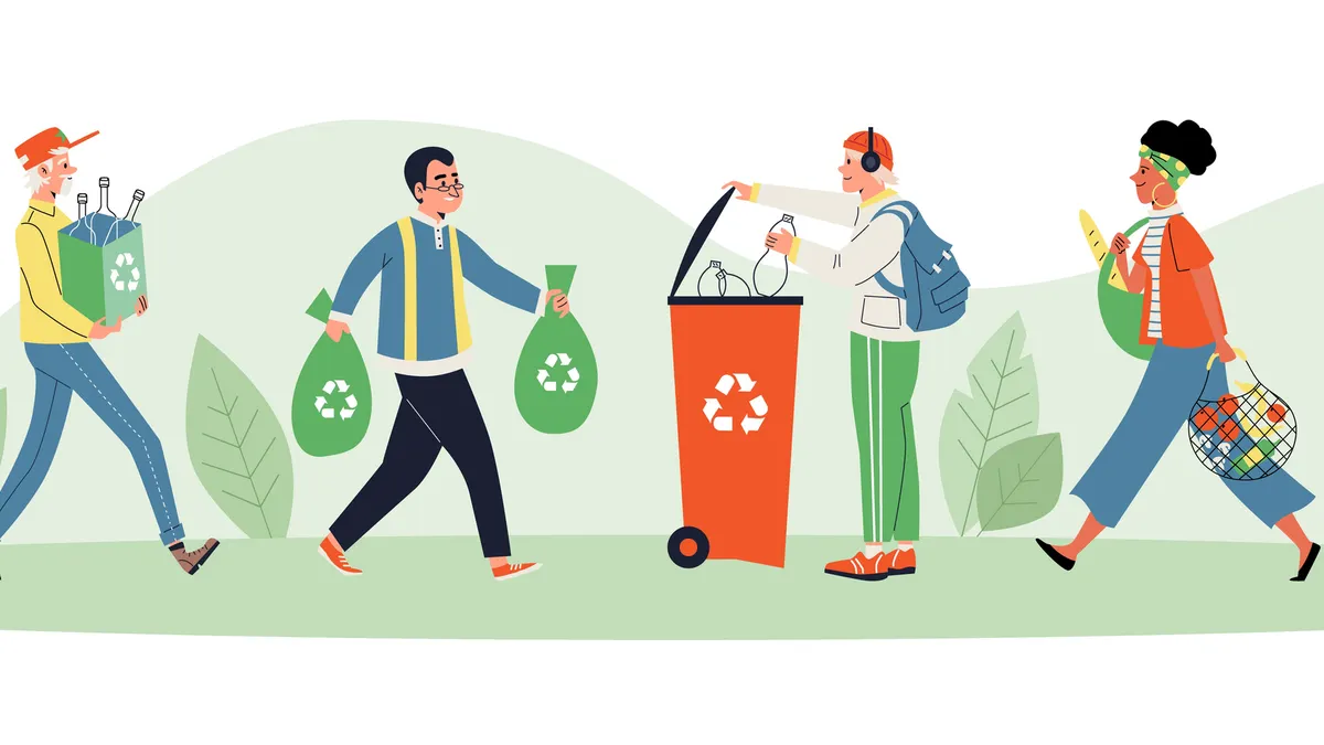 Eco friendly recycle ecology people