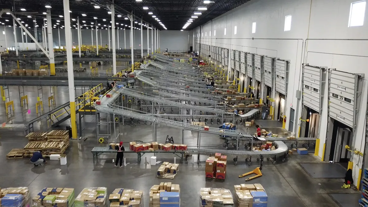 Aerial shot of LaserShip sort center in South Brunswick, NJ.