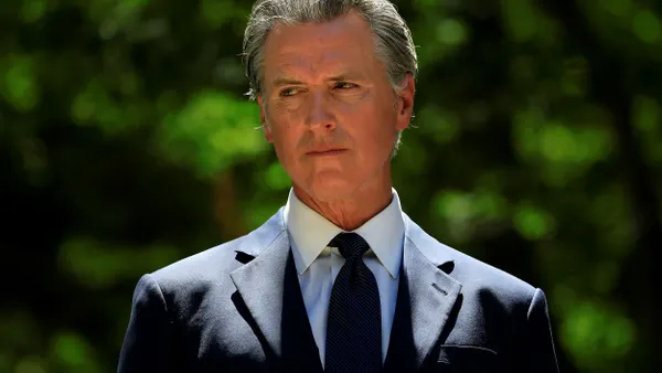 California Gov. Gavin Newsom during a news conference