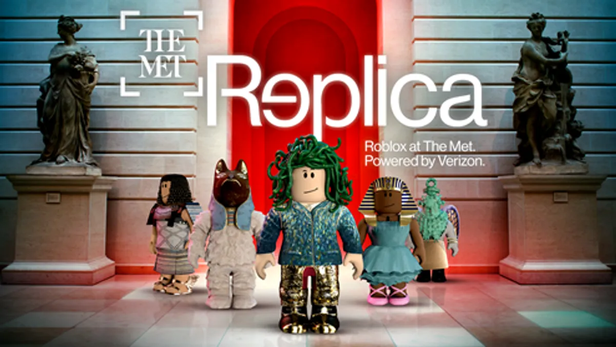 The Metropolitan Museum of Art and Verizon's promotional image for its Replica app.