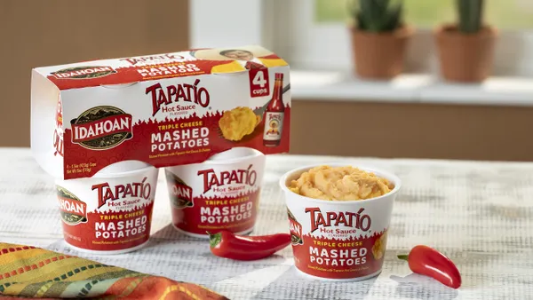 A package of Idahoan Tapatio Hot Sauce