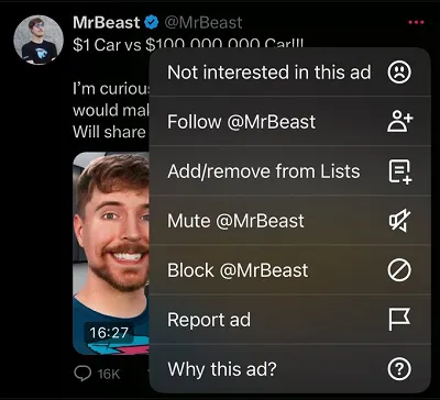 MrBeast video on X