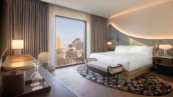 Pictured is a hotel room in San Antonio