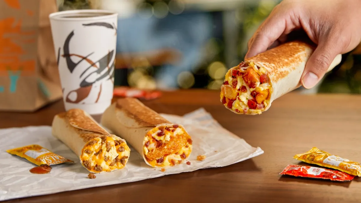 Taco Bell breakfast burritos