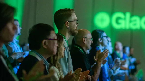 Crowd applauding in an event