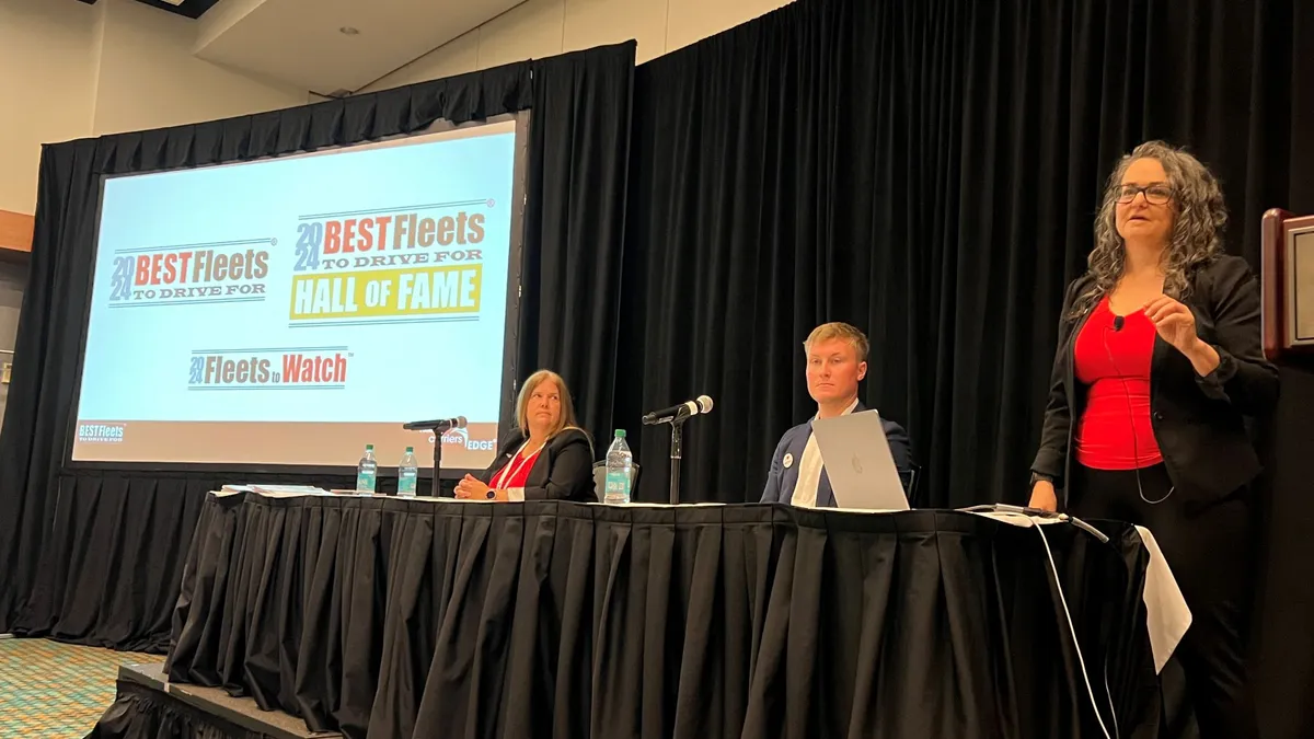 Carriers have low-cost options for improving driver engagement, said members of a panel at the American Trucking Associations' 2024 Management Conference and Exhibition.