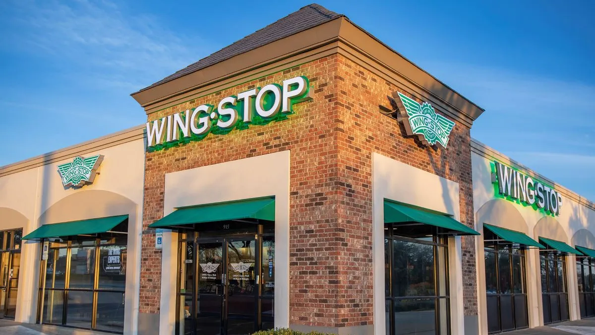 A photo of the outside of a Wingstop.