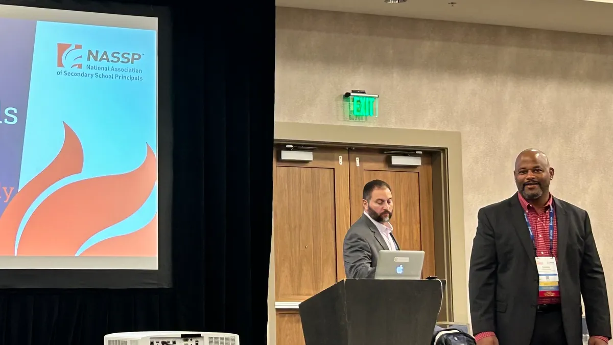 Harrison Bailey III, a principal at Liberty High School in Pennsylvania, shares during the NASSP conference in Denver how he helped create a school wellness center.