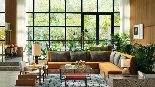 The interior of The Hollywood Grande hotel in Hollywood, California.