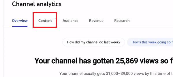 YouTube Studio content analytics update