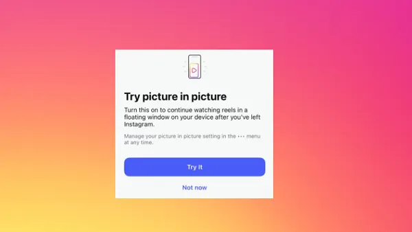 Instagram picture in picture