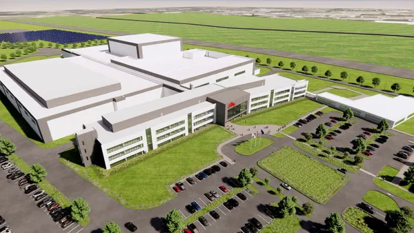A rendering of Eli Lilly's manufacturing plant in Lehigh Valley, Pennsylvania, expected to be operational in 2031.
