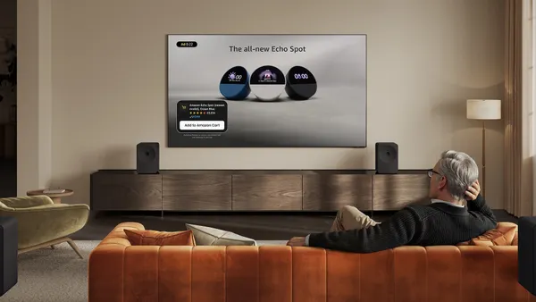 An interactive Amazon ad on a Samsung TV