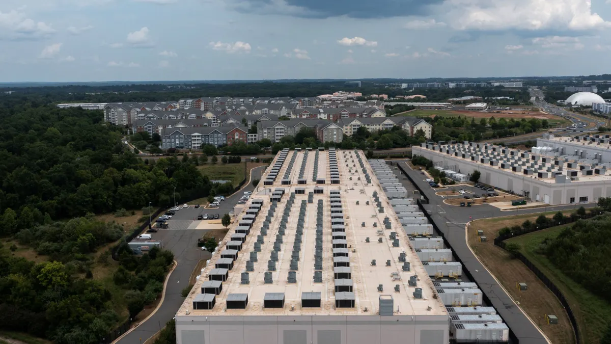 A large data center seen from above