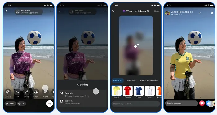 Facebook AI image templates