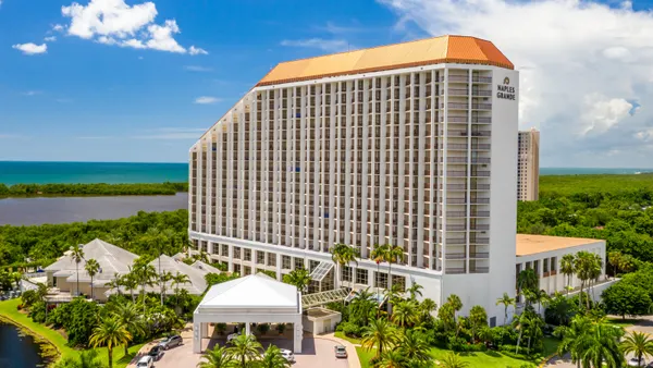 Resort property along the beach