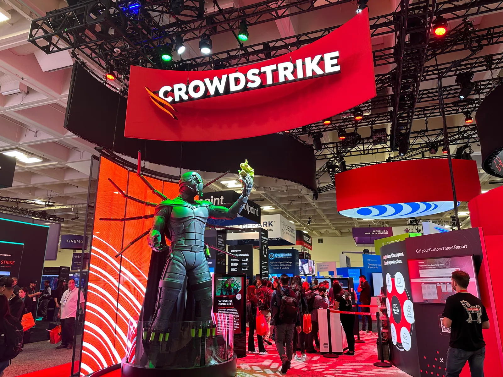 CrowdStrike booth at RSA Conference in San Francisco.