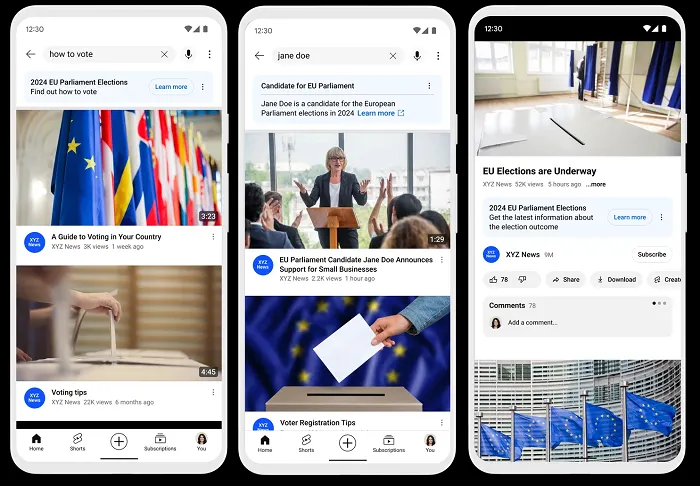 YouTube EU elections