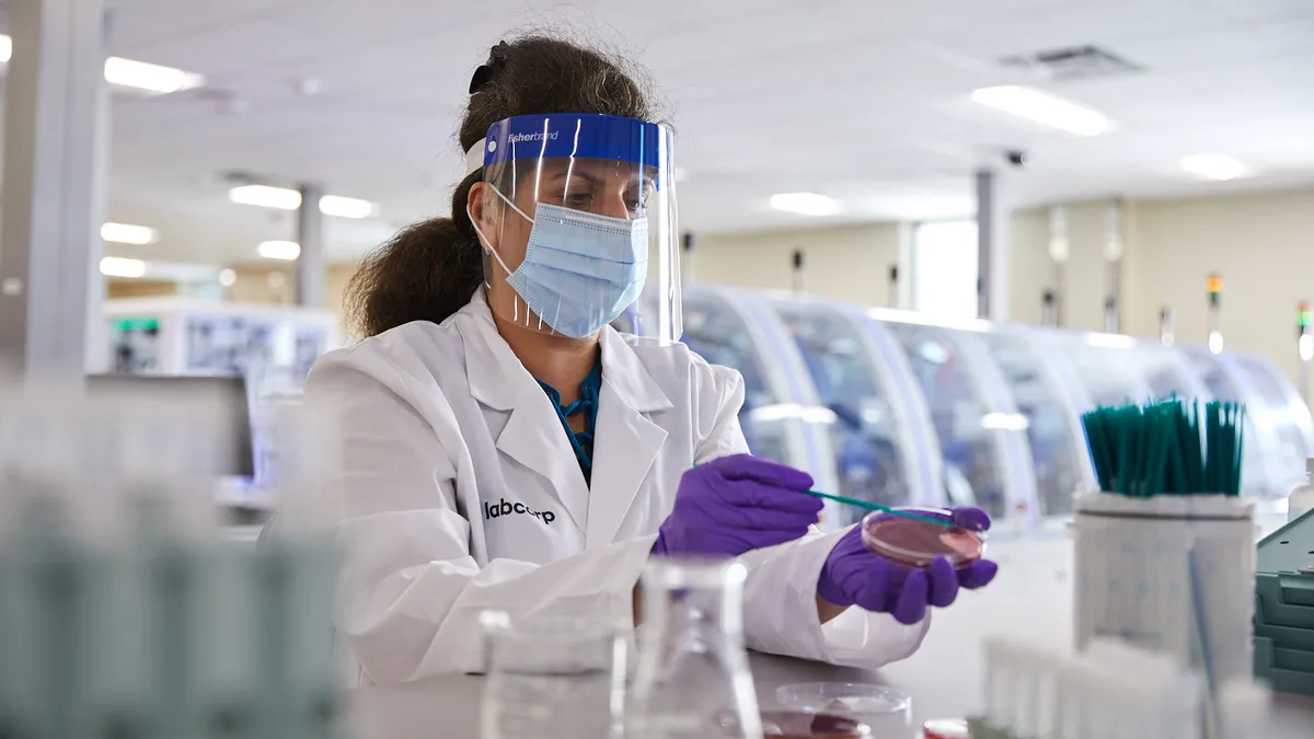 A technician performing tests at Labcorp