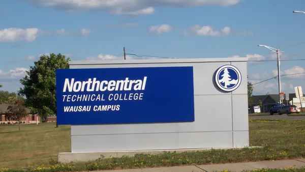 A sign outside of Northcentral Technical College