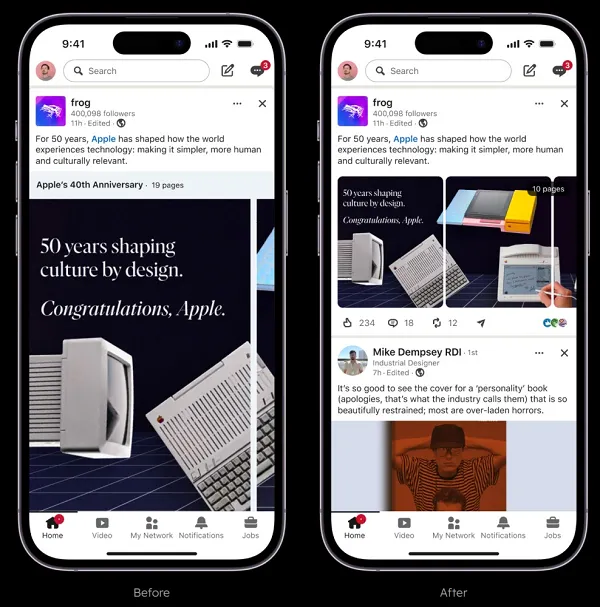 LinkedIn carousel posts update
