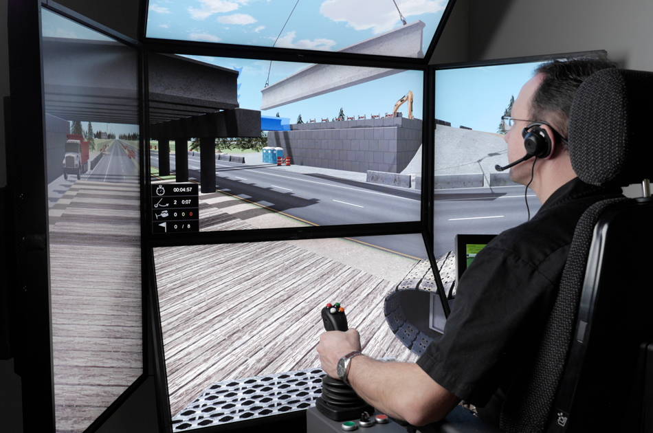 CM Labs Vortex simulator for construction equipment