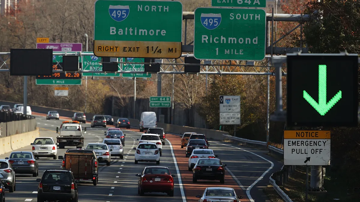 A photo of Interstate 66 in Virginia.