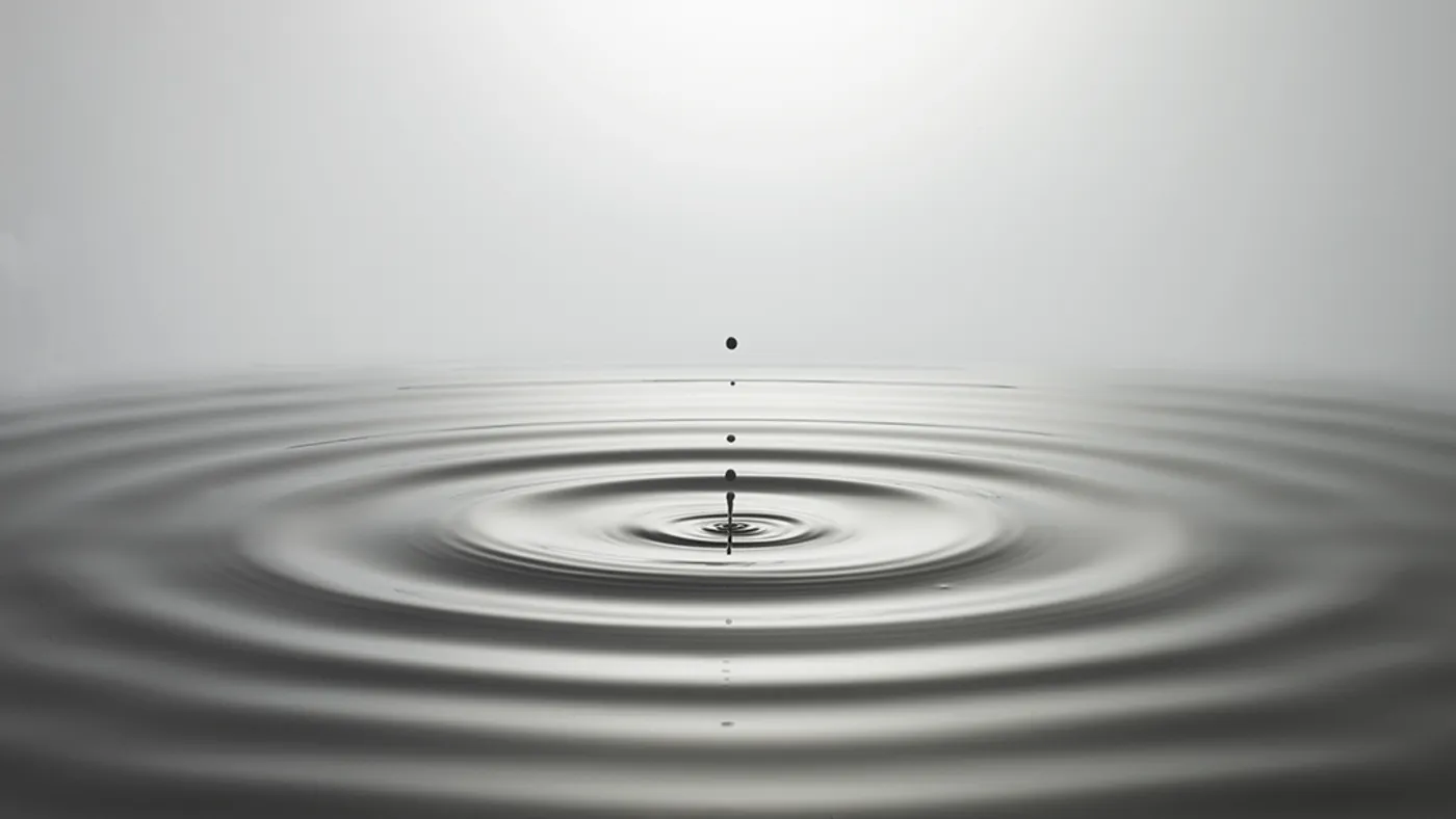 Droplet impact on puddle of liquid