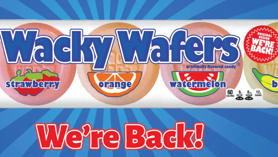 Wacky Wafers candy made by Leaf Brands.