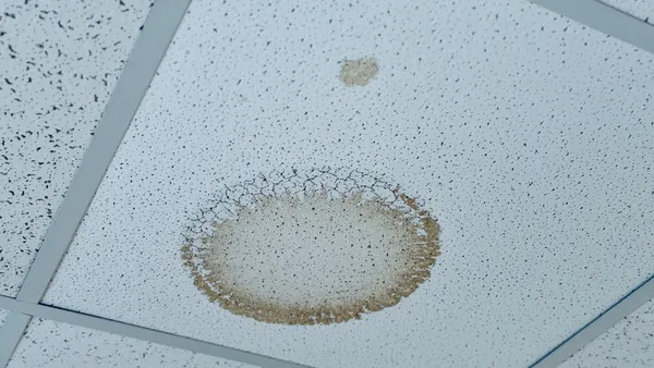 Drop ceiling tile’s with water leak damage.