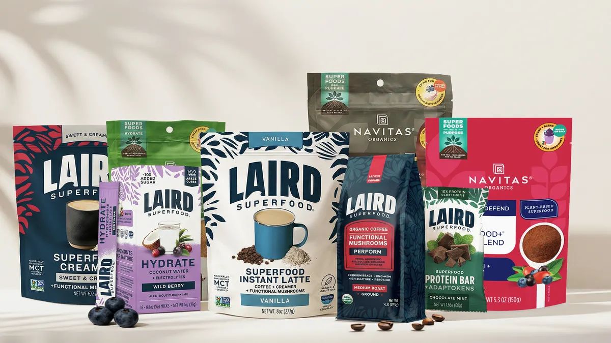 Packages of Laird and Navitas products.