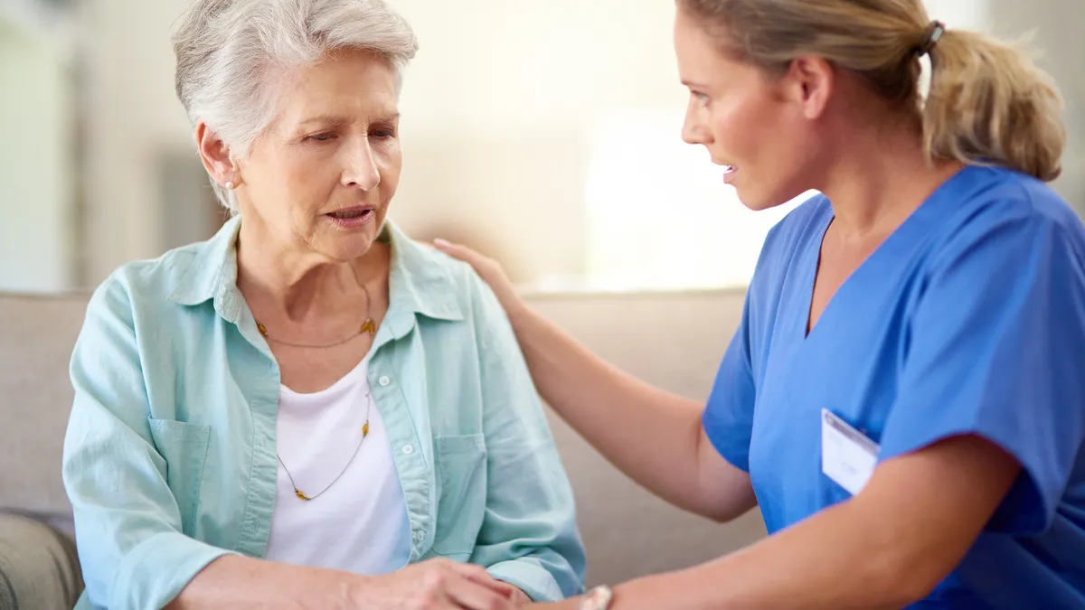 Alzheimers patient and caregiver