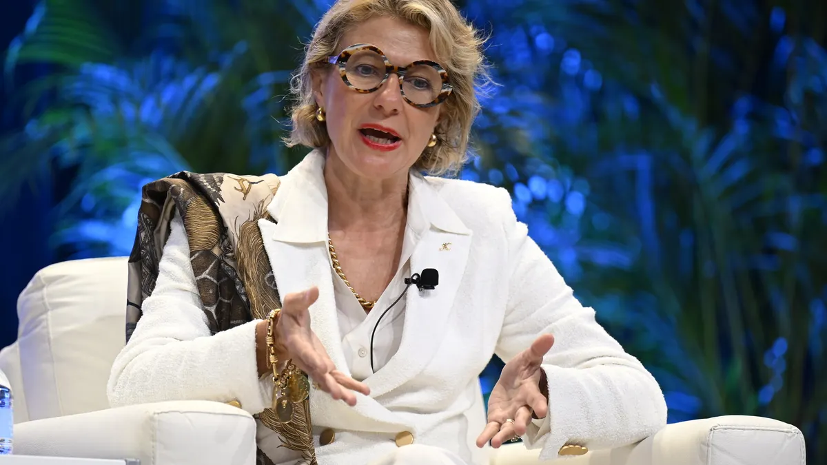 Barbara Muckermann, CEO of Europe’s Kempinski Group, onstage during a panel at 2025's NYU International Hospitality Investment Forum.