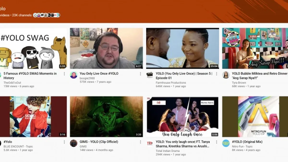 YouTube Hashtag Showcase Page