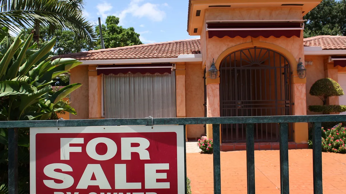 House, for sale sign