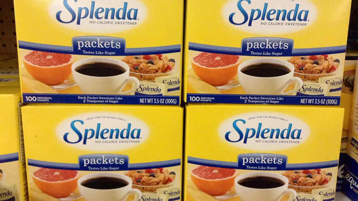 Splenda is a brand name of sucralose artificial sweetener.