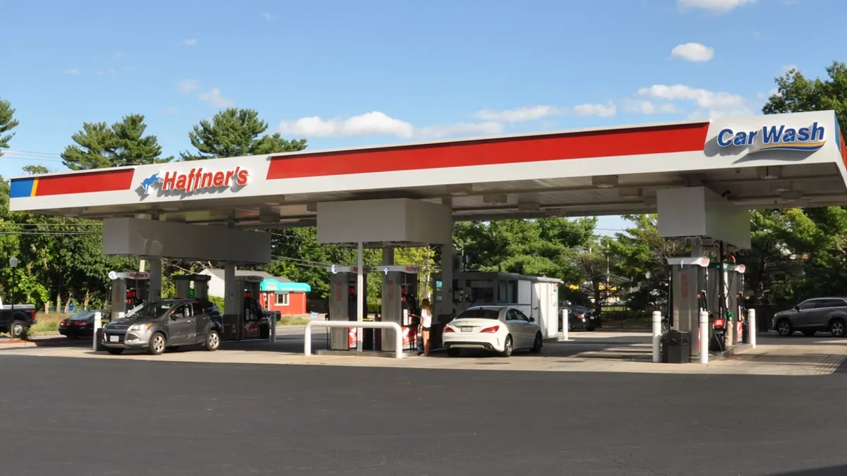 A photo of the exterior of a Haffner's store.